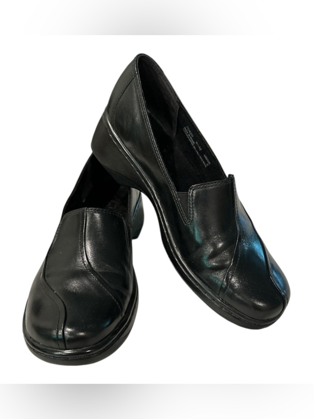Clarks Leather Women's Black Loafer Flats 70420  Size 8.5 M  EUC
